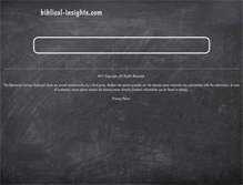 Tablet Screenshot of biblical-insights.com